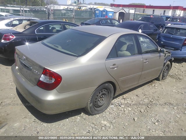 4T1BE30K64U354385 - 2004 TOYOTA CAMRY LE/XLE/SE GOLD photo 4