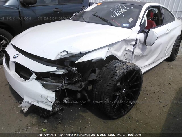 WBA3R1C55EK192766 - 2014 BMW 435 I WHITE photo 6