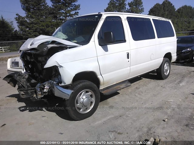 1FBNE3BL7CDA32283 - 2012 FORD ECONOLINE E350 SUPER DUTY WAGON WHITE photo 2