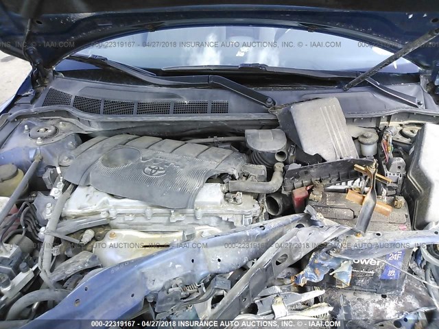 4T1BF3EK3BU597817 - 2011 TOYOTA CAMRY SE/LE/XLE BLUE photo 10