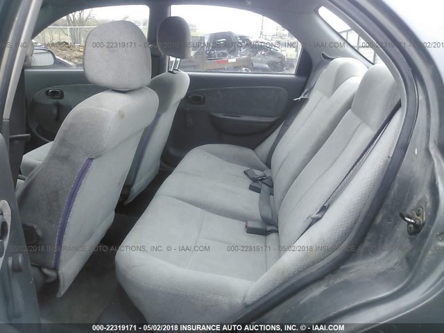 KNAFB121X35284032 - 2003 KIA SPECTRA LS GRAY photo 8