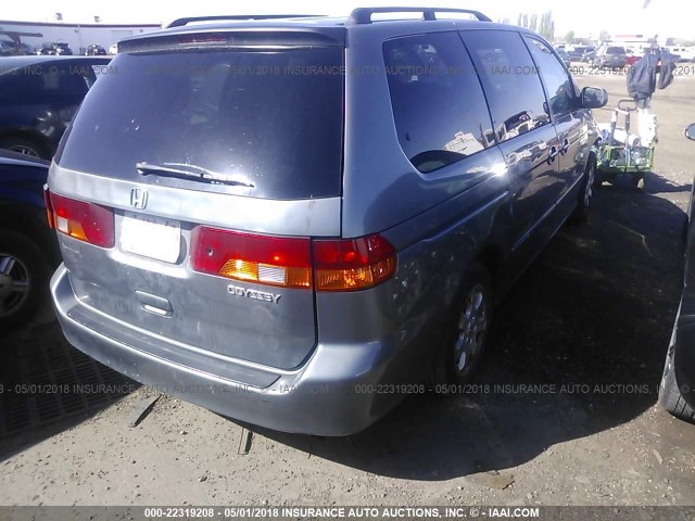 5FNRL18042B026291 - 2002 HONDA ODYSSEY EXL ვერცხლისფერი ფოტო 4