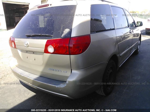 5TDZK23C38S172227 - 2008 TOYOTA SIENNA CE/LE GOLD photo 4