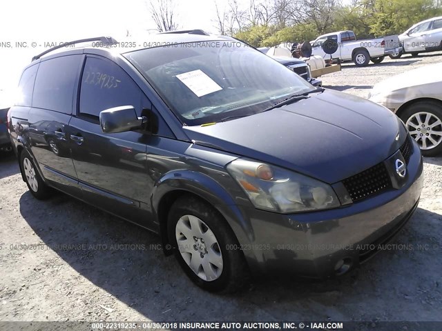 5N1BV28U35N120393 - 2005 NISSAN QUEST S/SE/SL GRAY photo 1