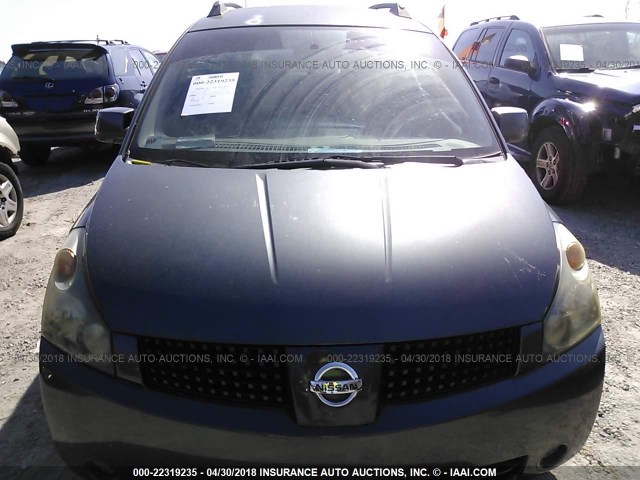 5N1BV28U35N120393 - 2005 NISSAN QUEST S/SE/SL GRAY photo 6