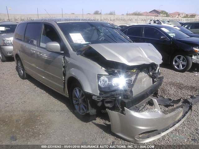 2C4RDGEG7ER337613 - 2014 DODGE GRAND CARAVAN R/T TAN photo 1