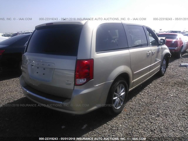 2C4RDGEG7ER337613 - 2014 DODGE GRAND CARAVAN R/T TAN photo 4