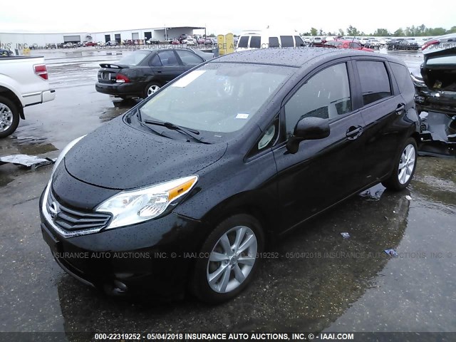 3N1CE2CP0EL363091 - 2014 NISSAN VERSA NOTE S/S PLUS/SV/SL BLACK photo 2
