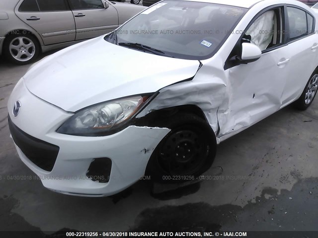 JM1BL1UFXC1593515 - 2012 MAZDA 3 I WHITE photo 6