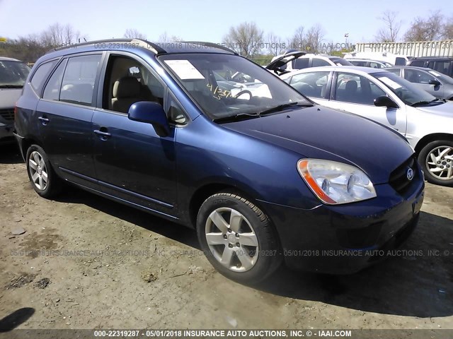 KNAFG526387139074 - 2008 KIA RONDO LX/EX BLUE photo 1