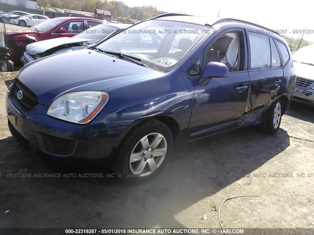 KNAFG526387139074 - 2008 KIA RONDO LX/EX BLUE photo 2