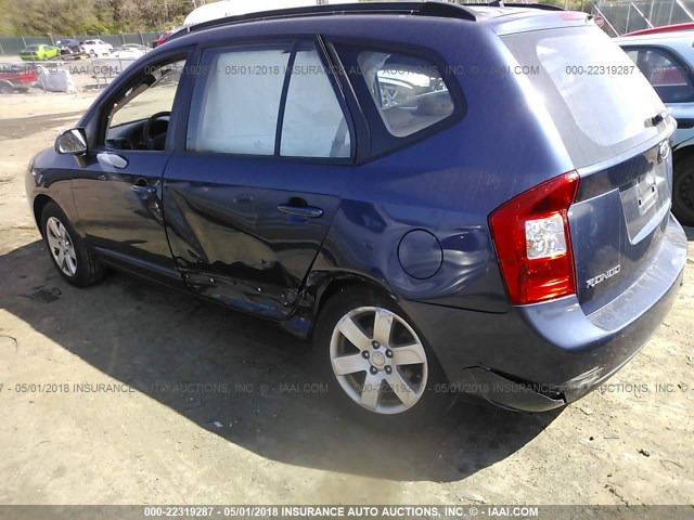 KNAFG526387139074 - 2008 KIA RONDO LX/EX BLUE photo 3