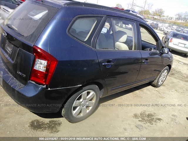 KNAFG526387139074 - 2008 KIA RONDO LX/EX BLUE photo 4