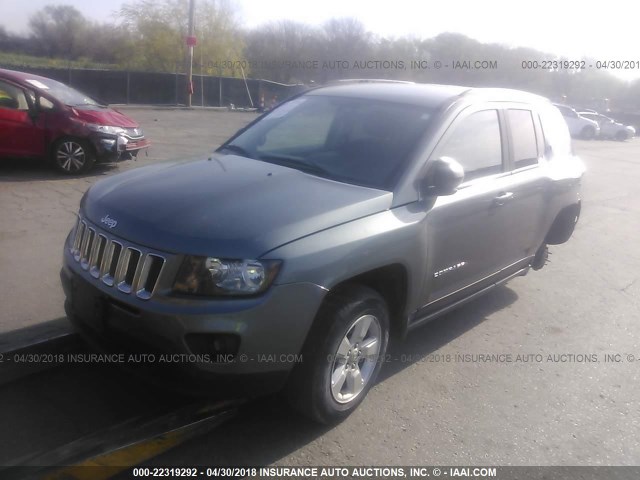 1C4NJCBA2ED539326 - 2014 JEEP COMPASS SPORT GRAY photo 2