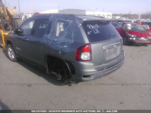 1C4NJCBA2ED539326 - 2014 JEEP COMPASS SPORT GRAY photo 3