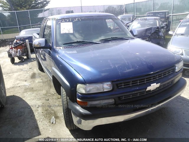 2GCEC19T0Y1105394 - 2000 CHEVROLET SILVERADO C1500 BLUE photo 1