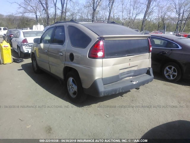 3G7DA03E42S572298 - 2002 PONTIAC AZTEK GOLD photo 3