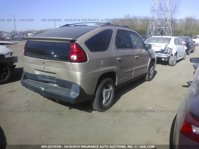 3G7DA03E42S572298 - 2002 PONTIAC AZTEK GOLD photo 4