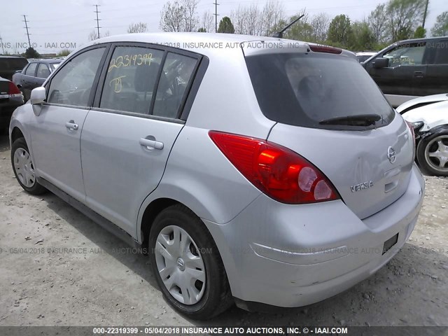 3N1BC1CP1CK242987 - 2012 NISSAN VERSA S/SL SILVER photo 3