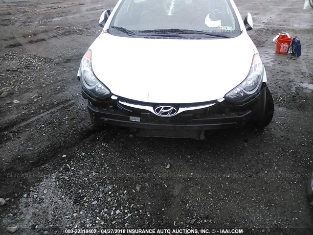 5NPDH4AE0DH352242 - 2013 HYUNDAI ELANTRA GLS/LIMITED WHITE photo 6