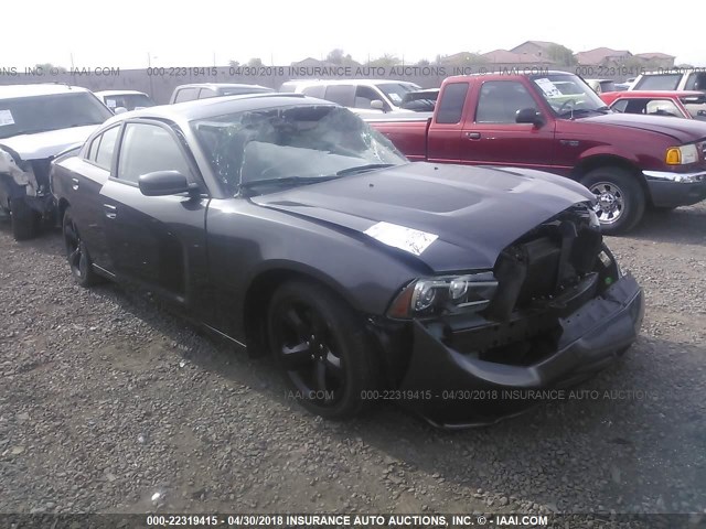 2C3CDXCT1DH647979 - 2013 DODGE CHARGER R/T GRAY photo 1