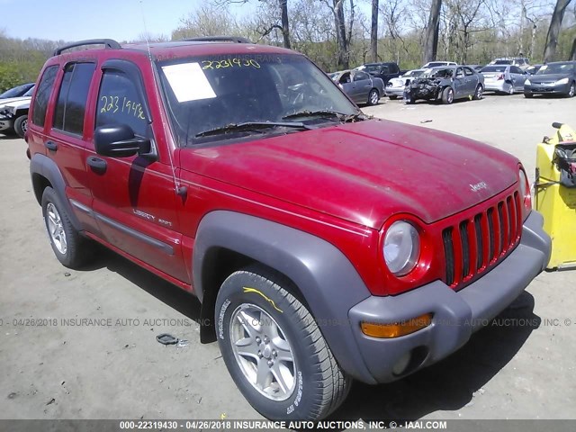 1J4GL48K73W605048 - 2003 JEEP LIBERTY SPORT/FREEDOM წითელი ფოტო 1