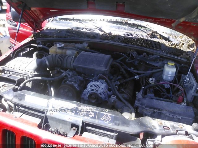 1J4GL48K73W605048 - 2003 JEEP LIBERTY SPORT/FREEDOM წითელი ფოტო 10