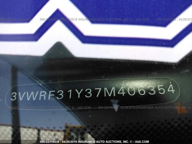 3VWRF31Y37M406354 - 2007 VOLKSWAGEN NEW BEETLE CONVERTIBLE OPTION PKG 1 BLUE photo 9