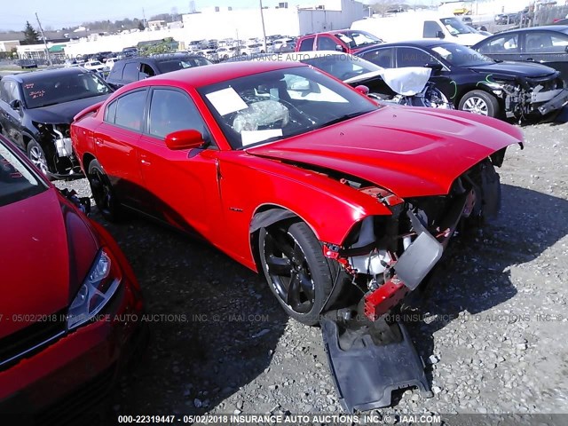 2C3CDXCT5EH330529 - 2014 DODGE CHARGER R/T RED photo 1