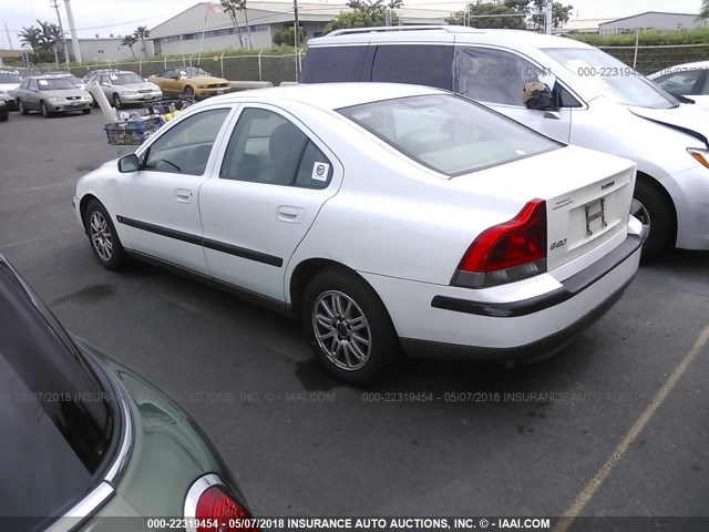 YV1RS61T942381803 - 2004 VOLVO S60 WHITE photo 3