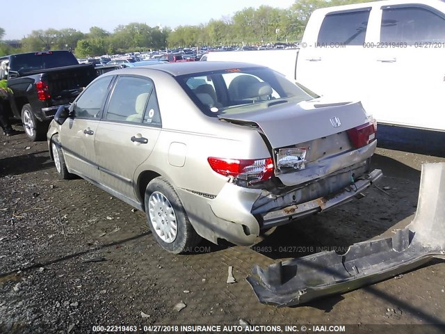 1HGCM56125A105883 - 2005 HONDA ACCORD DX GOLD photo 3