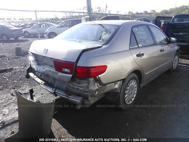 1HGCM56125A105883 - 2005 HONDA ACCORD DX GOLD photo 4