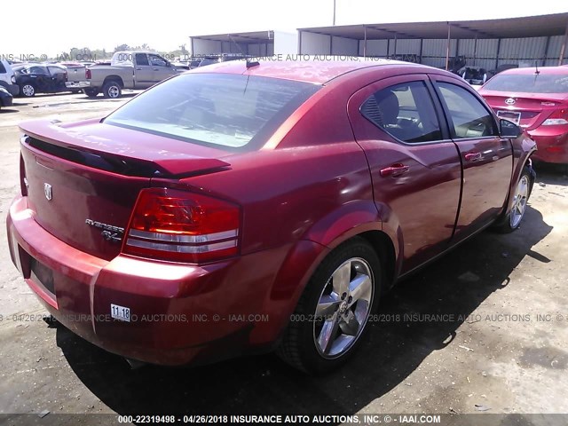 1B3LC76V49N546849 - 2009 DODGE AVENGER R/T RED photo 4