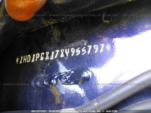 1HD1PG8178Y955797 - 2008 HARLEY-DAVIDSON FLHRSE4 BLUE photo 10