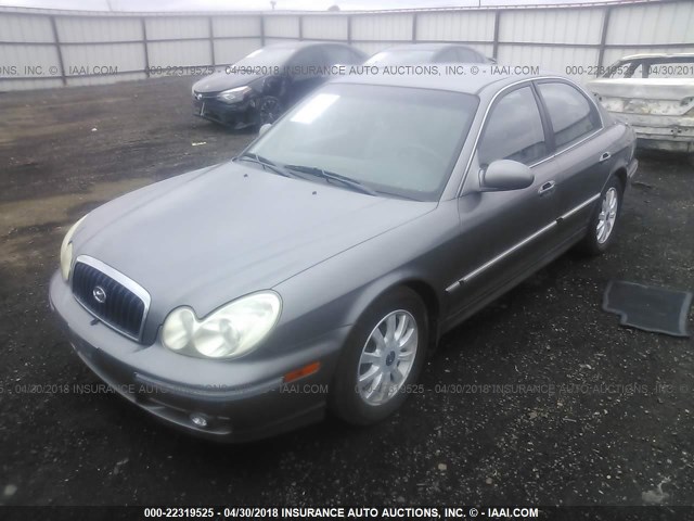 KMHWF35H13A901588 - 2003 HYUNDAI SONATA GLS/LX SILVER photo 2