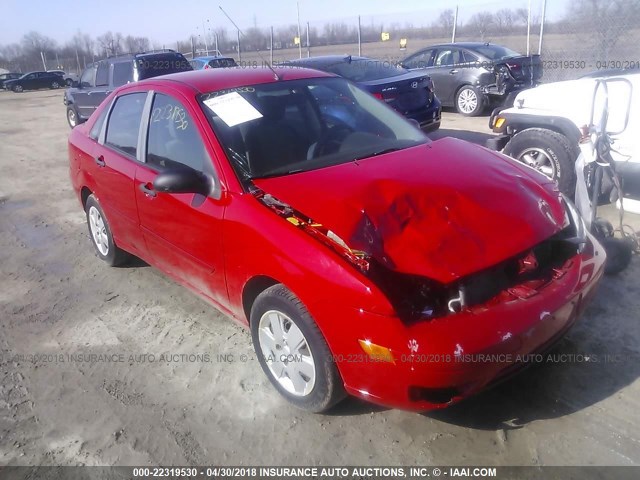 1FAFP34N87W336571 - 2007 FORD FOCUS ZX4/S/SE/SES RED photo 1