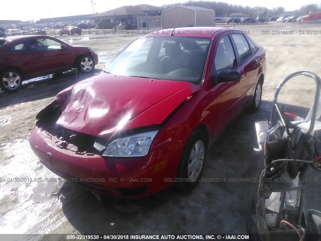 1FAFP34N87W336571 - 2007 FORD FOCUS ZX4/S/SE/SES RED photo 2