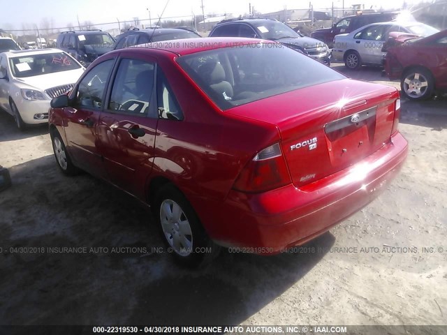 1FAFP34N87W336571 - 2007 FORD FOCUS ZX4/S/SE/SES RED photo 3
