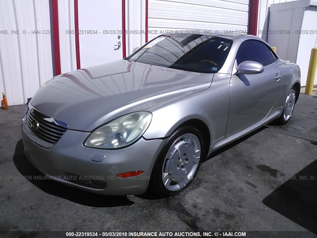 JTHFN48Y220022385 - 2002 LEXUS SC 430 SILVER photo 2