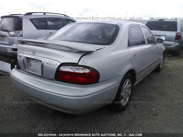 1YVGF22C125264778 - 2002 MAZDA 626 LX SILVER photo 4