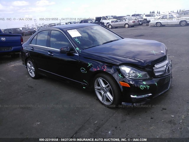 WDDGF4HB6CR214250 - 2012 MERCEDES-BENZ C 250 BLACK photo 1