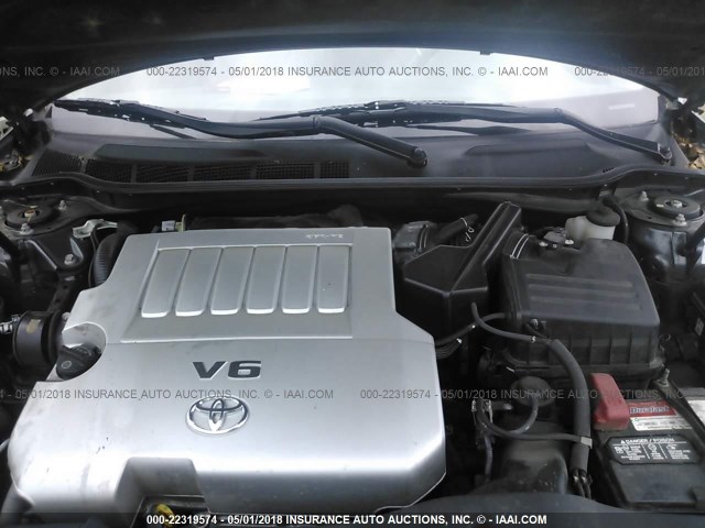 4T1BK46K38U564843 - 2008 TOYOTA CAMRY LE/XLE/SE ნაცრისფერი ფოტო 10