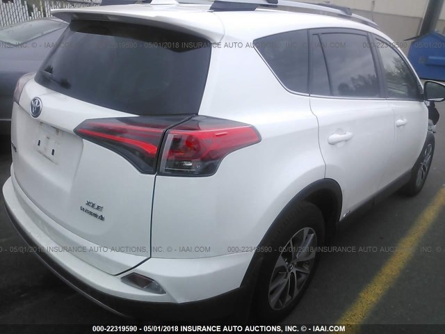 JTMRJREV2HD148488 - 2017 TOYOTA RAV4 HV LE/XLE WHITE photo 4