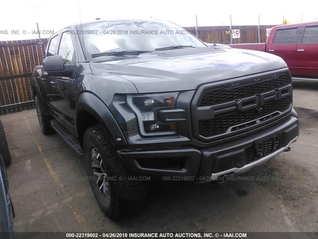 1FTFW1RG5JFA71997 - 2018 FORD F150 RAPTOR GRAY photo 1