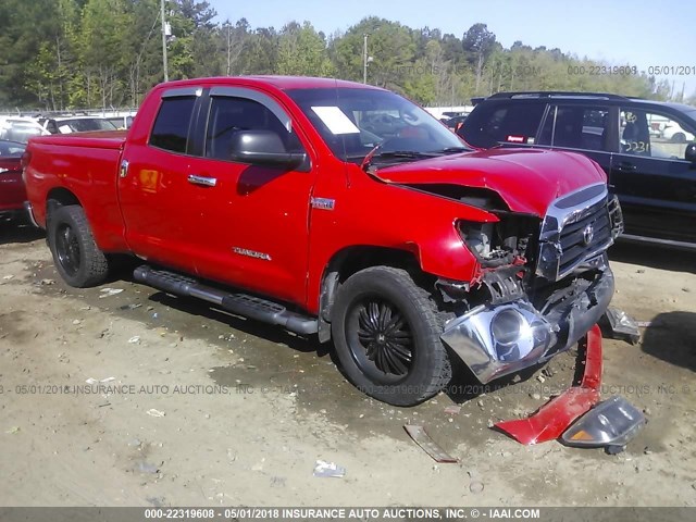 5TBRV54168S482127 - 2008 TOYOTA TUNDRA DOUBLE CAB/DOUBLE CAB SR5 RED photo 1