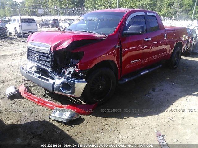 5TBRV54168S482127 - 2008 TOYOTA TUNDRA DOUBLE CAB/DOUBLE CAB SR5 RED photo 2