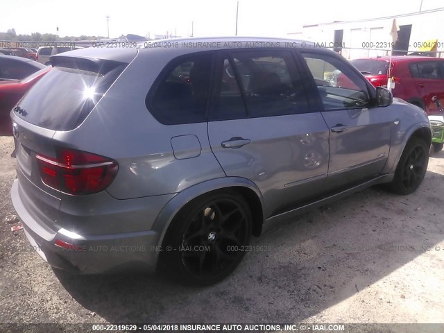 5UXZV8C51BL419652 - 2011 BMW X5 XDRIVE50I GRAY photo 4