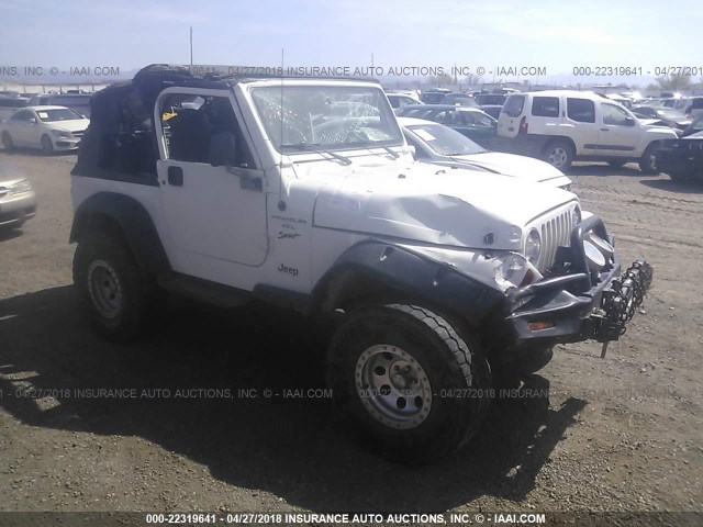 1J4FY19S3XP432784 - 1999 JEEP WRANGLER / TJ SPORT WHITE photo 1