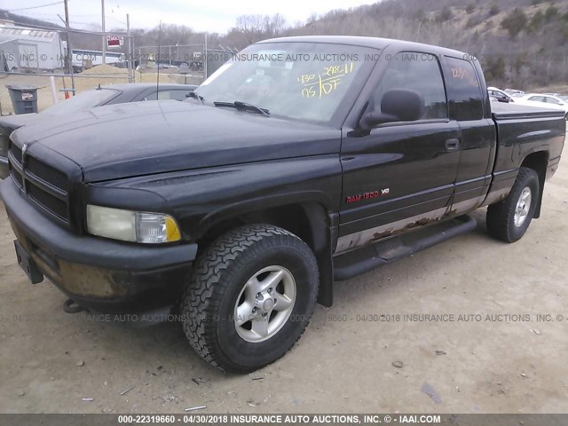 1B7HF13Z6WJ245793 - 1998 DODGE RAM 1500 BLACK photo 2