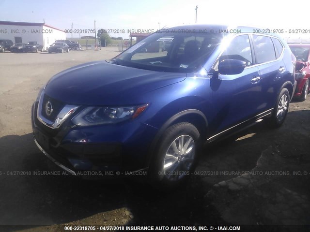 KNMAT2MT7JP508311 - 2018 NISSAN ROGUE S/SV BLUE photo 2